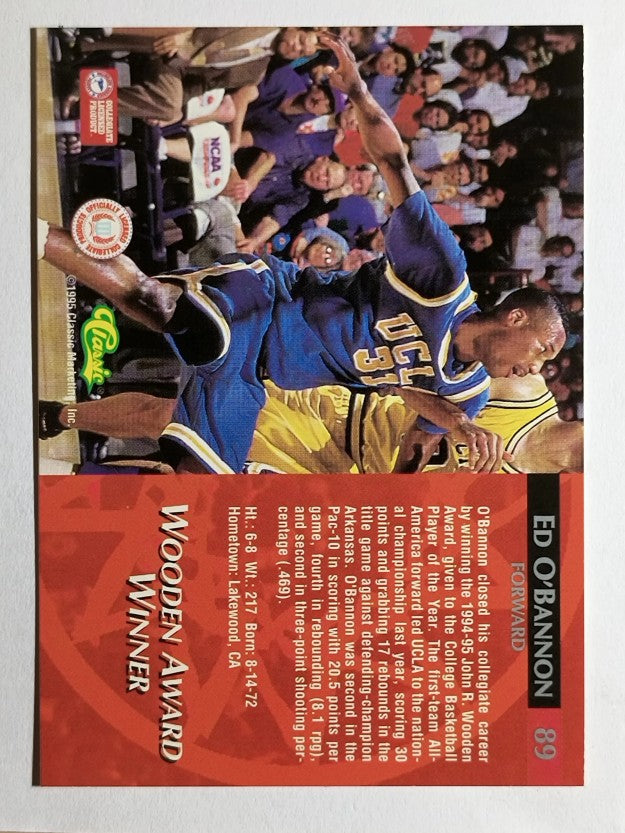 1995 Classic #89 Ed O'Bannon AW