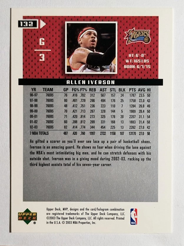 2003-04 Upper Deck MVP #132 Allen Iverson