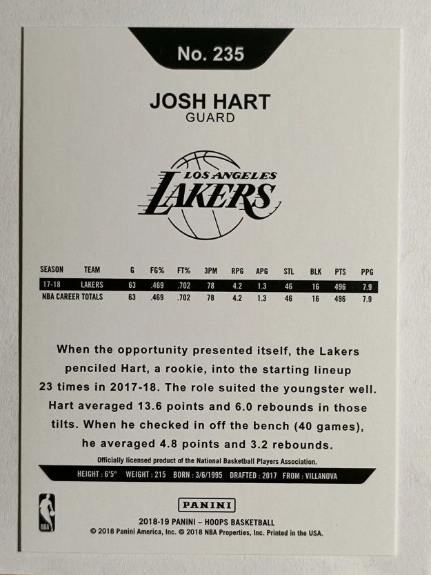2018-19 Hoops #235 Josh Hart