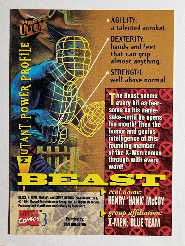 1994 Fleer Ultra X-Men #3 Beast
