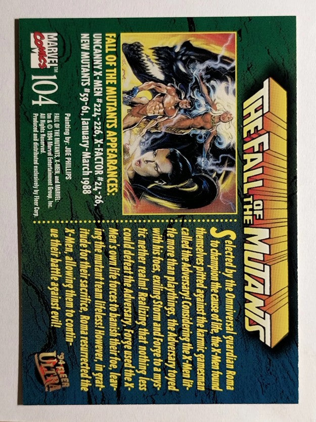 1994 Fleer Ultra X-Men #104 Fall of the Mutants