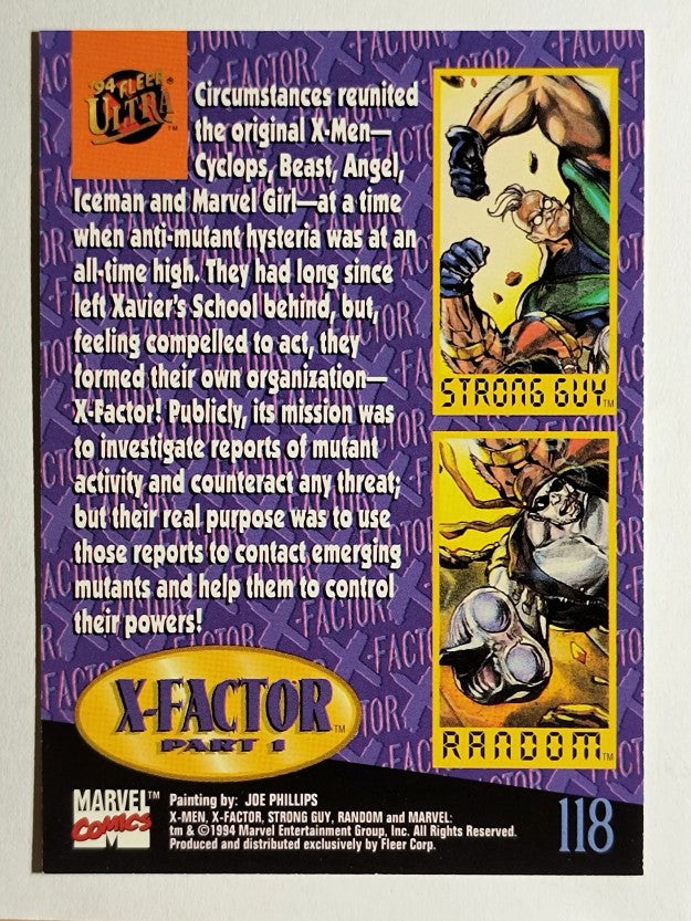 1994 Fleer Ultra X-Men #118 Random, Strong Guy