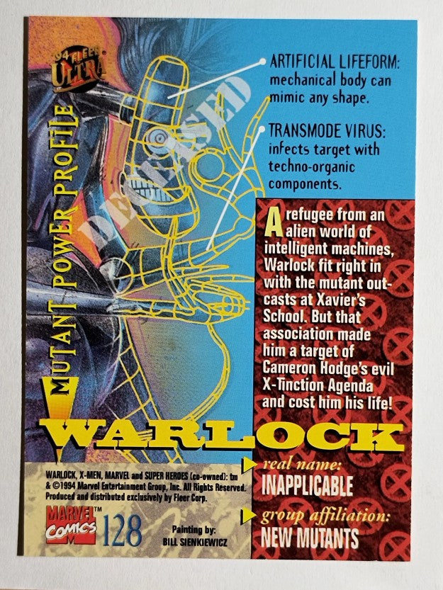 1994 Fleer Ultra X-Men #128 Warlock
