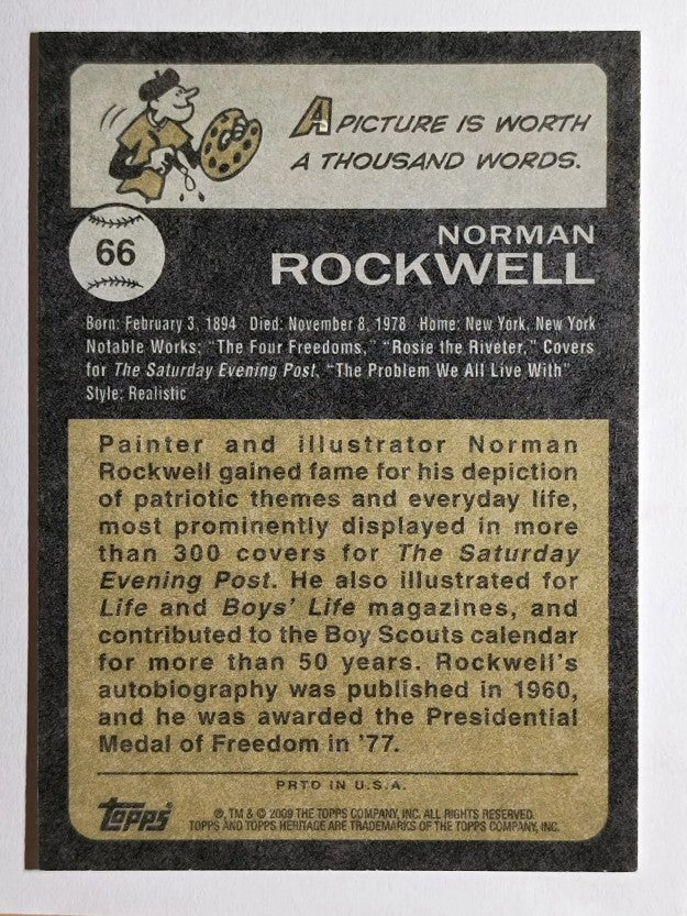 2009 Topps American Heritage #66 Norman Rockwell