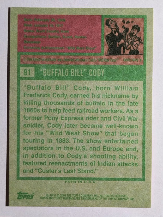 2009 Topps American Heritage #81 Buffalo Bill Cody