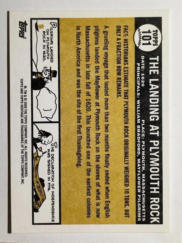 2009 Topps American Heritage #101 The landing at Plymouth Rock