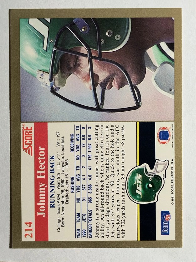 1991 Score #214 Johnny Hector