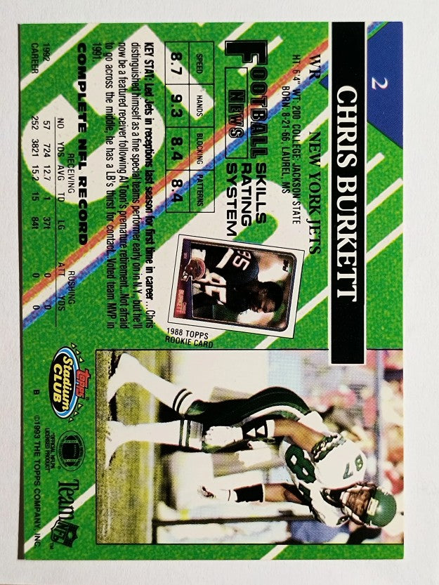 1993 Stadium Club #2 Chris Burkett