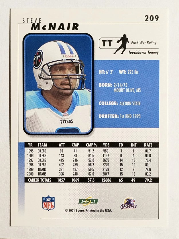 2001 Score #209 Steve McNair