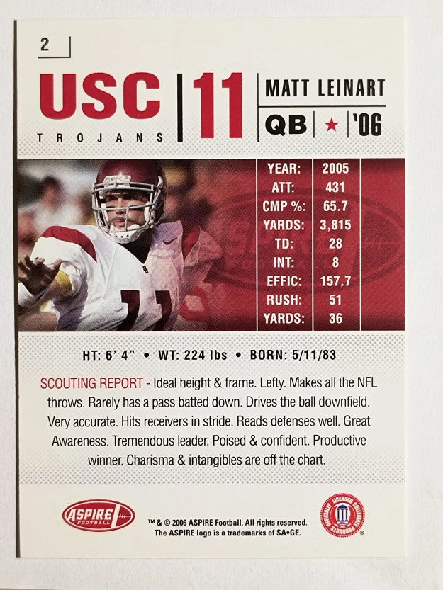 2006 Aspire #2 Matt Leinart