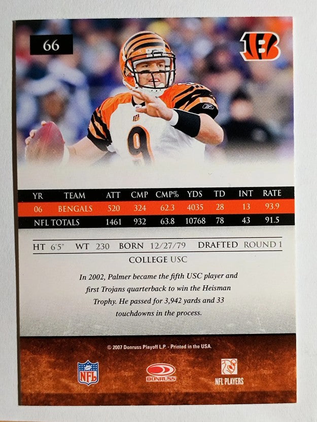 2007 Donruss Gridiron Gear #66 Carson Palmer