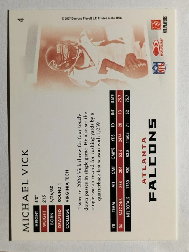 2007 Donruss Threads #4 Michael Vick