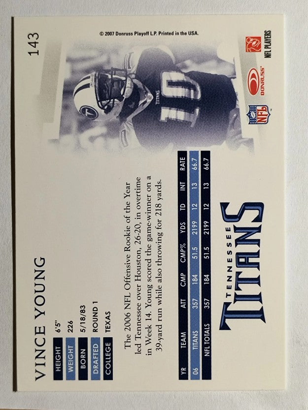2007 Donruss Threads #143 Vince Young