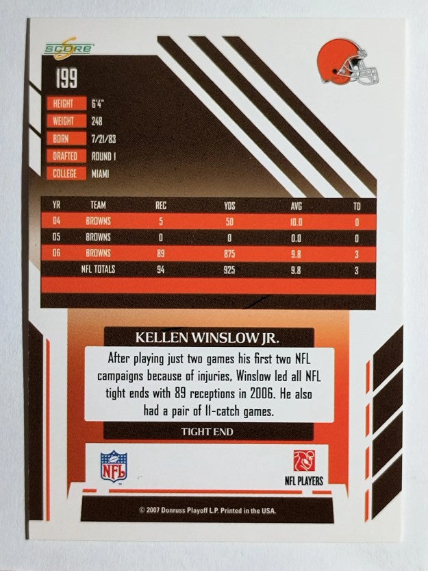 2007 Select #199 Kellen Winslow