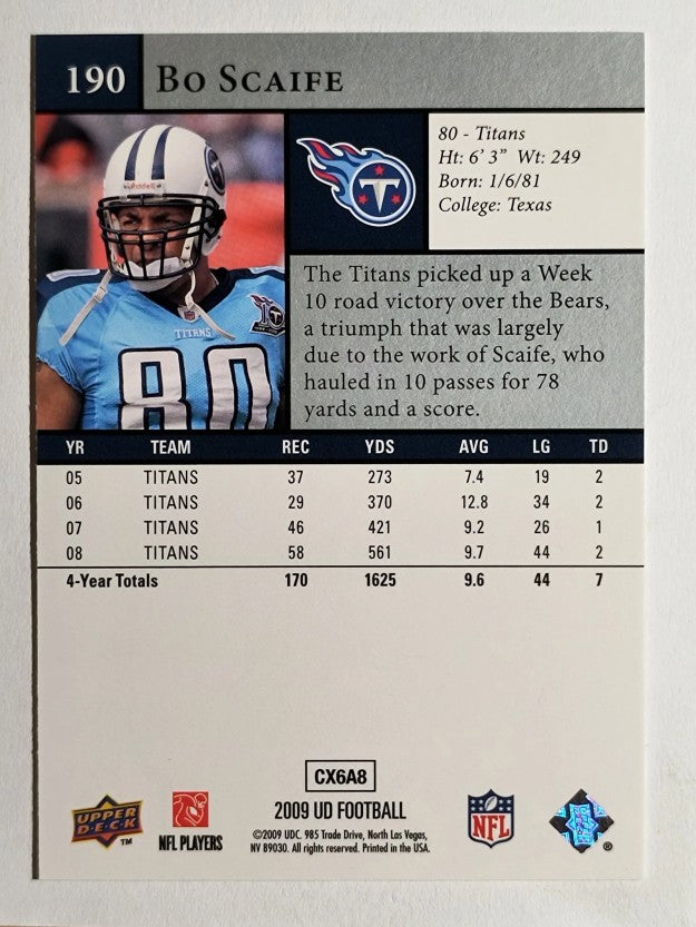 2009 Upper Deck #190 Bo Scaife