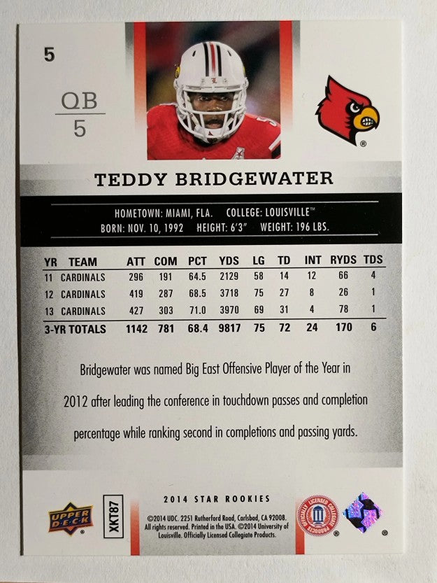 2014 Upper Deck Star Rookies #5 Teddy Bridgewater