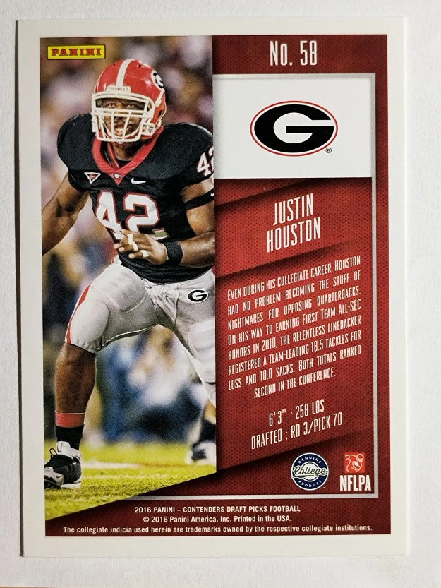 2016 Panini Contenders Draft Picks #58 Justin Houston