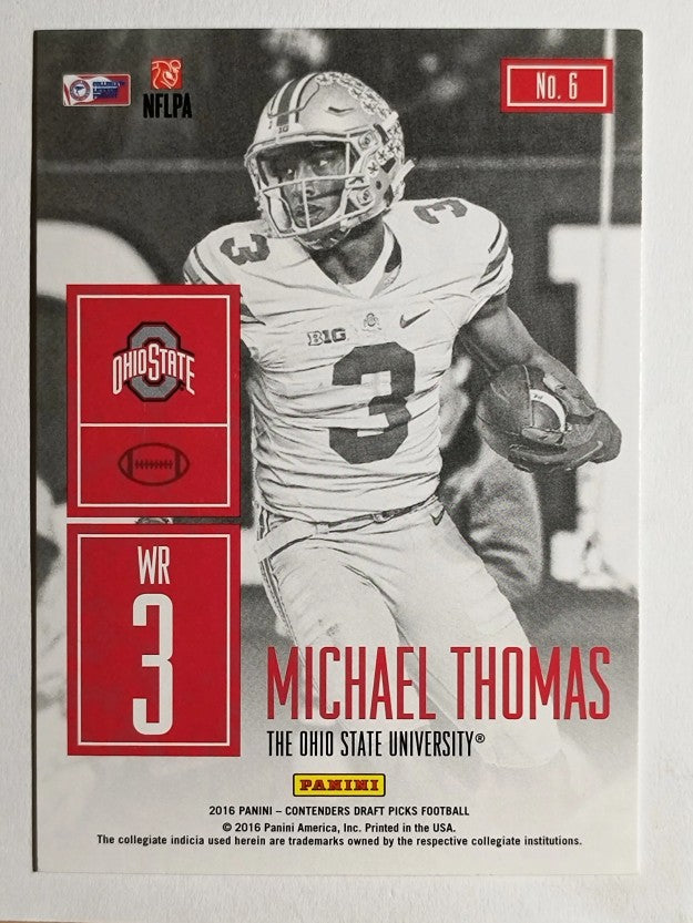 2016 Panini Contenders Draft Picks Game Day Tickets #6 Michael Thomas (NM)