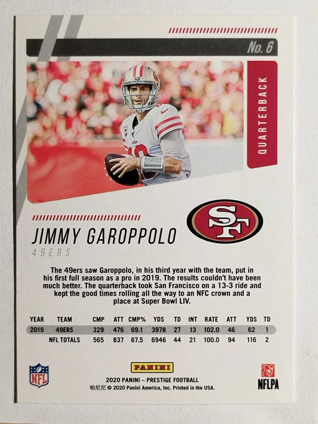 2020 Prestige #6 Jimmy Garoppolo