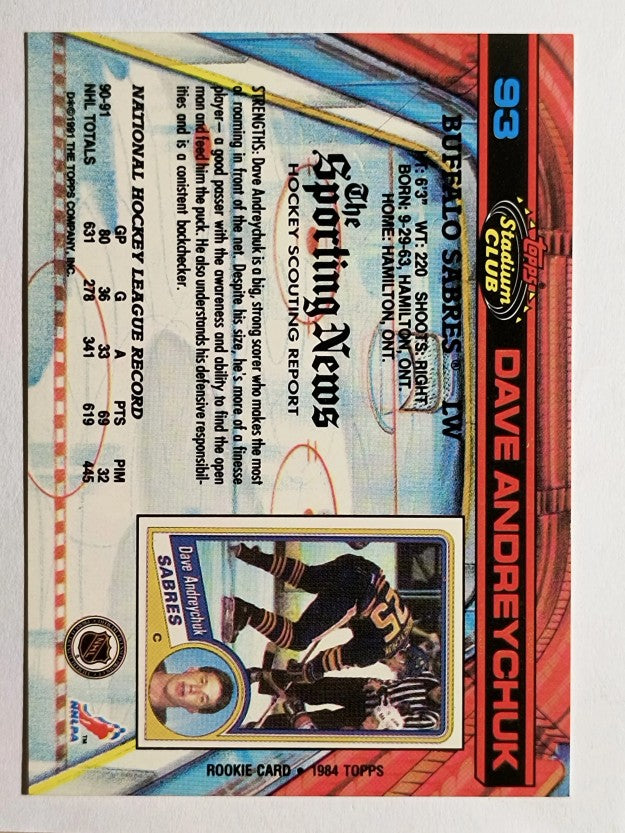 1991-92 Stadium Club #93 Dave Andreychuk
