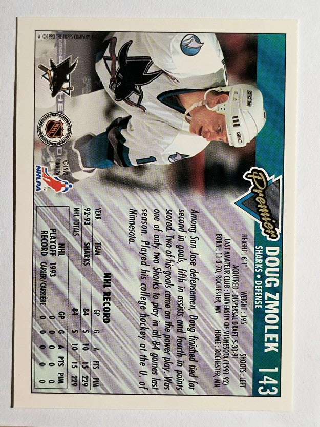 1993-94 Topps Premier #143 Doug Zmolek