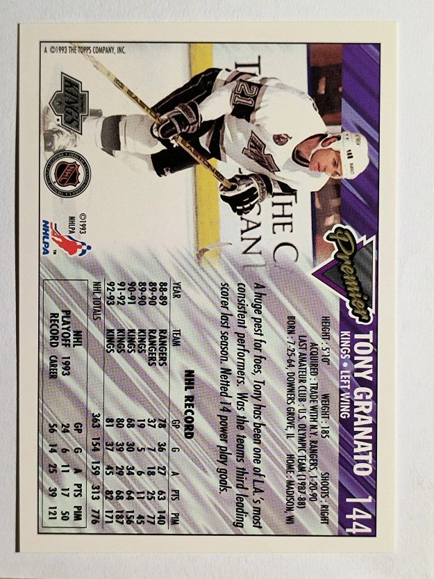 1993-94 Topps Premier #144 Tony Granato