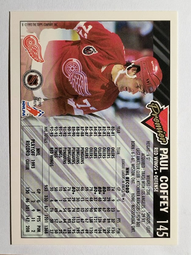 1993-94 Topps Premier #145 Paul Coffey