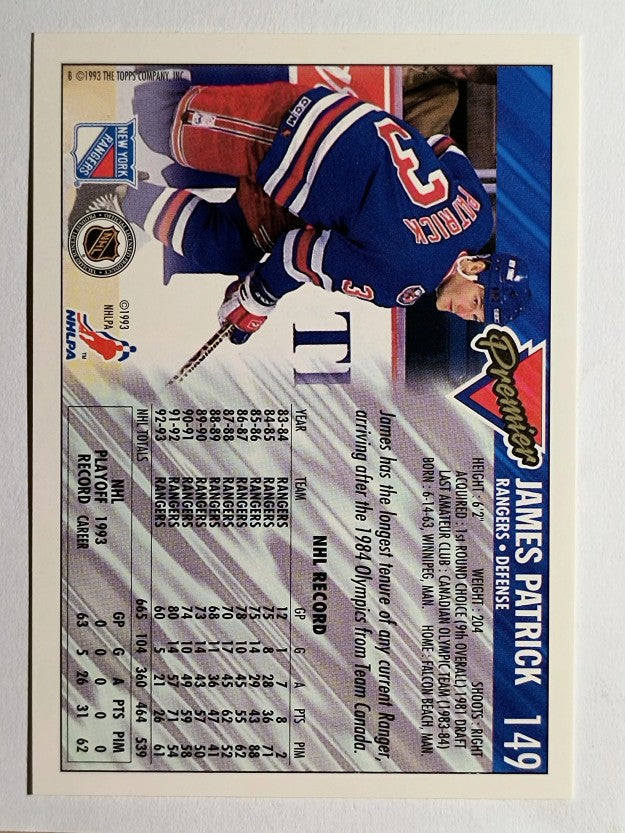 1993-94 Topps Premier #149 James Patrick