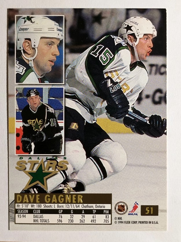 1994-95 Ultra #51 Dave Gagner