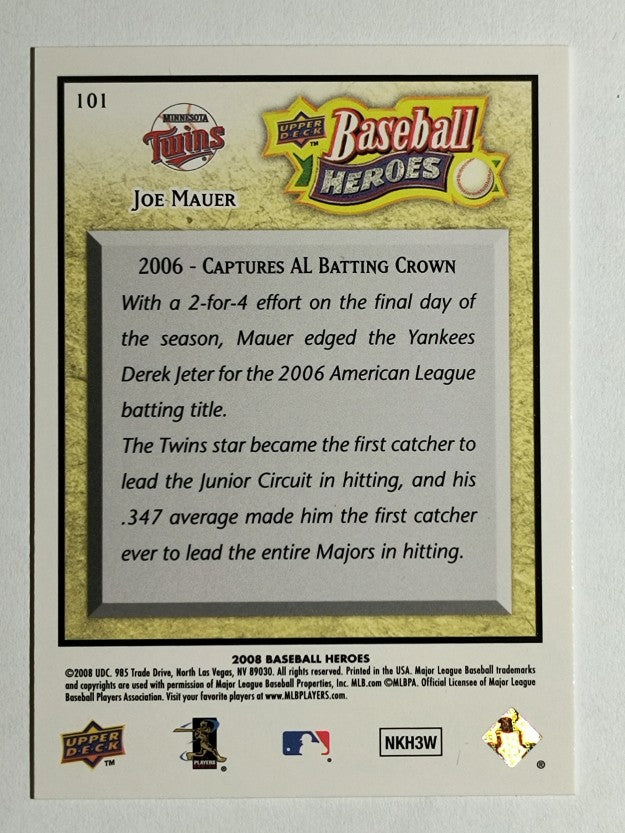 2008 Upper Deck Heroes #101 Joe Mauer
