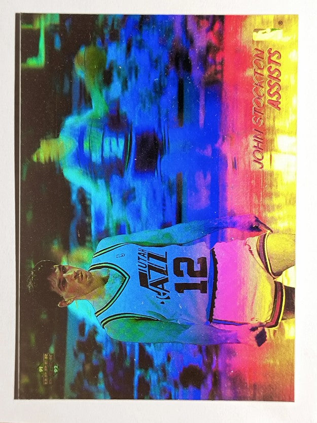 1991-92 Upper Deck Award Winner Holograms #AW3 John Stockton/Assists Leader
