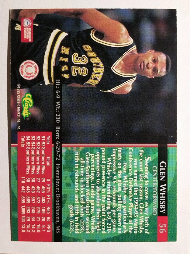 1995 Classic Silver Foil #56 Glen Whisby