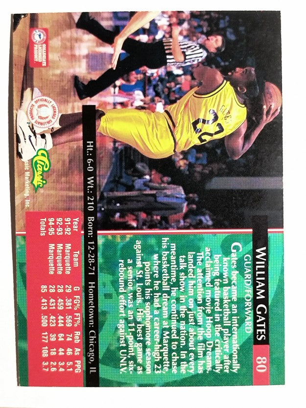 1995 Classic Silver Foil #80 William Gates