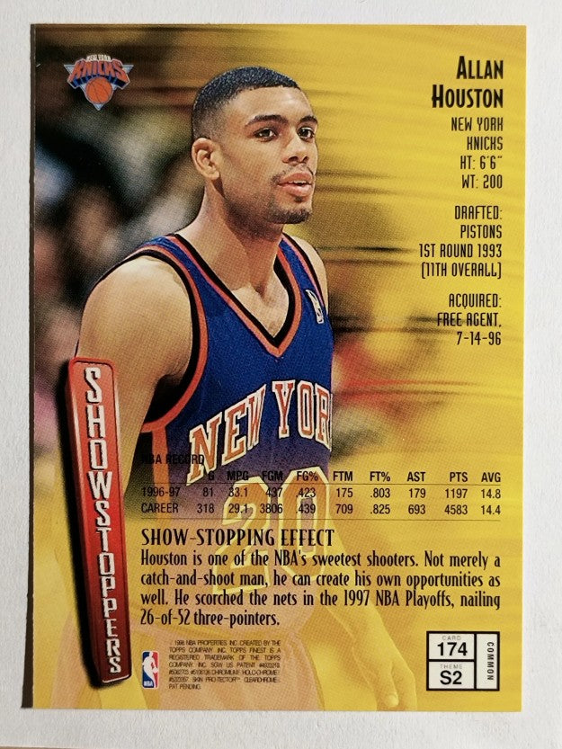 1997-98 Finest #174 Allan Houston B