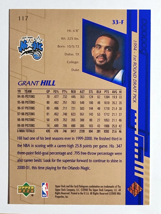 2000-01 Upper Deck #117 Grant Hill