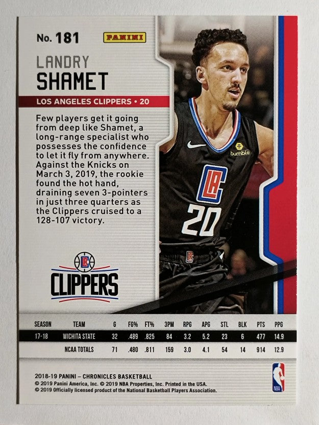 2018-19 Panini Chronicles #181 Landry Shamet/Playoff