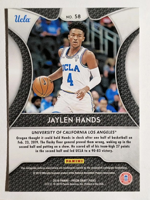 2019-20 Panini Prizm Draft Picks #58 Jaylen Hands