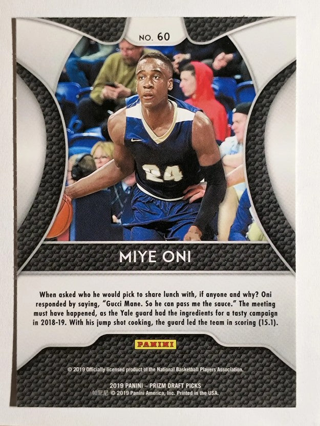 2019-20 Panini Prizm Draft Picks #60 Miye Oni