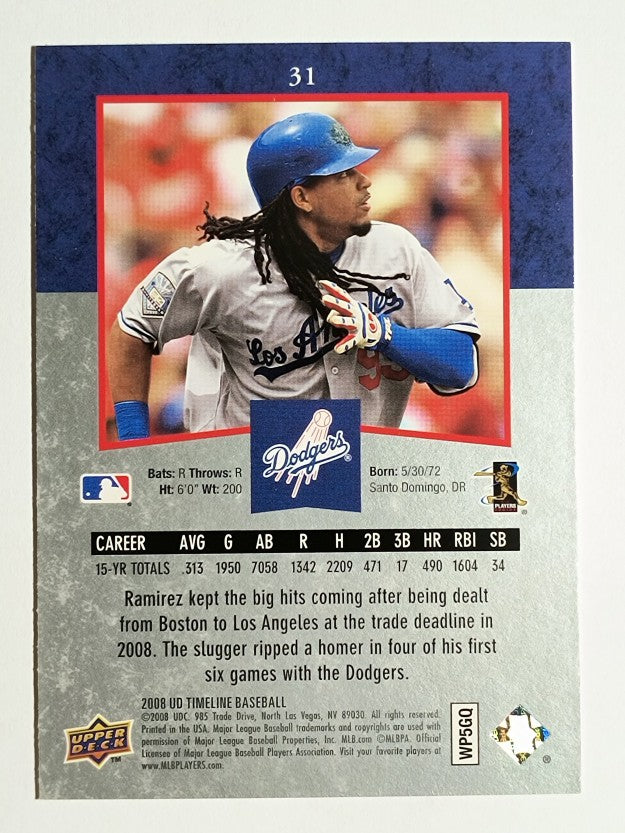 2008 Upper Deck Timeline #31 Manny Ramirez