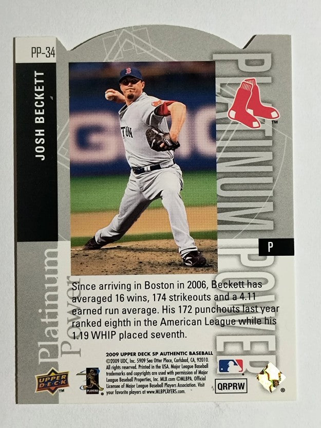 2009 SP Authentic Platinum Power #PP34 Josh Beckett