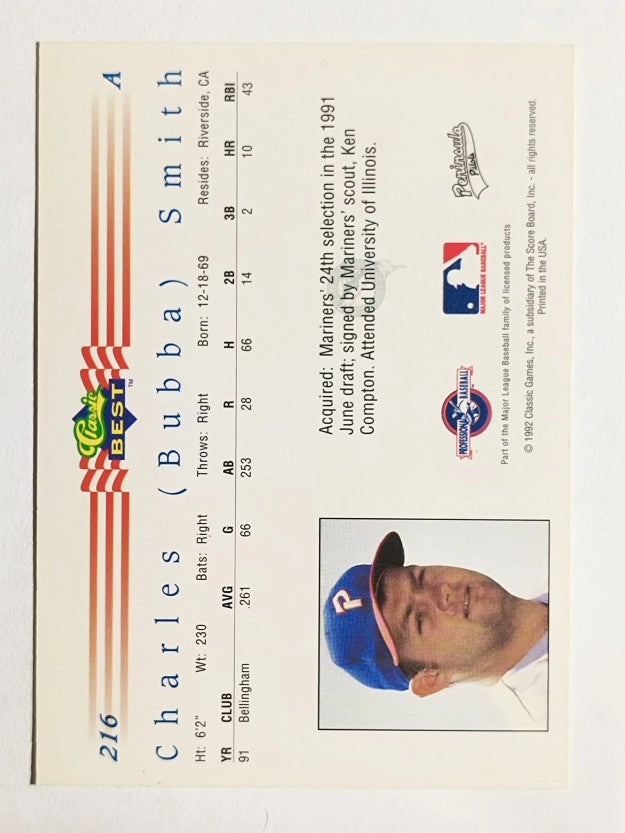 1992 Classic/Best #216 Charles Bubba Smith