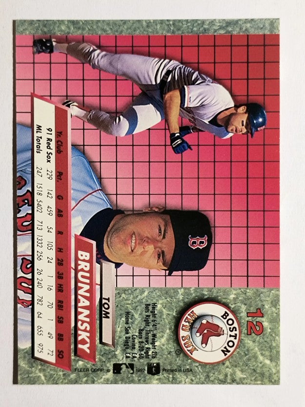 1992 Ultra #12 Tom Brunansky