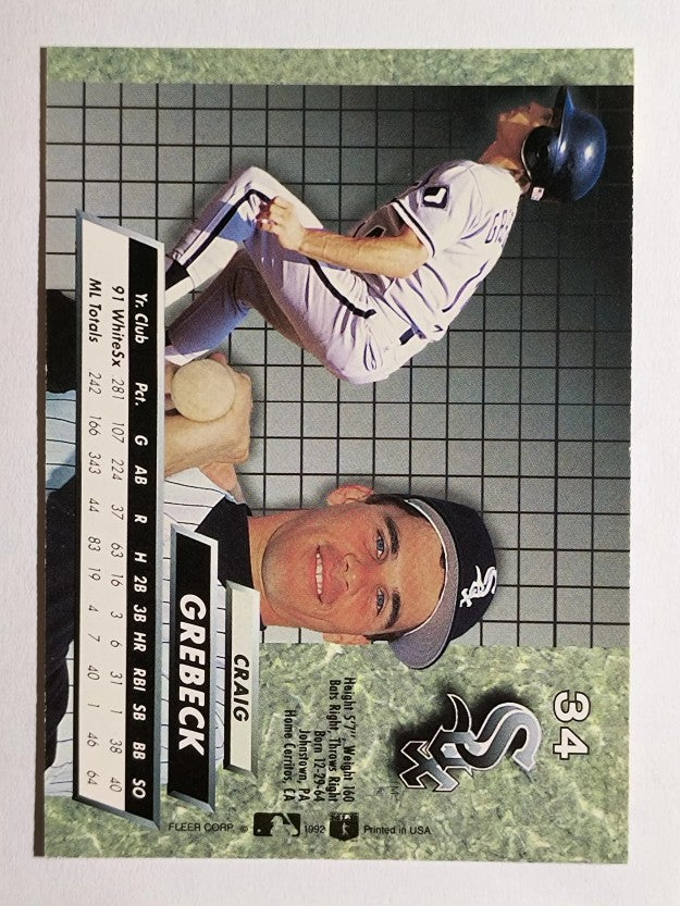 1992 Ultra #34 Craig Grebeck