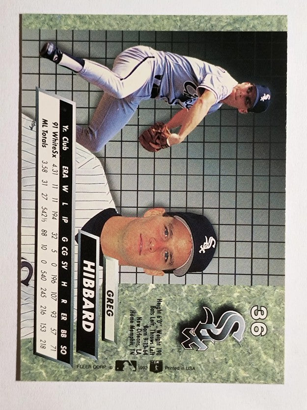 1992 Ultra #36 Greg Hibbard