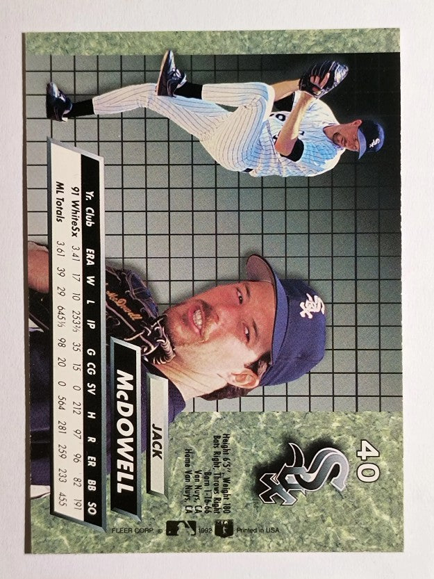 1992 Ultra #40 Jack McDowell