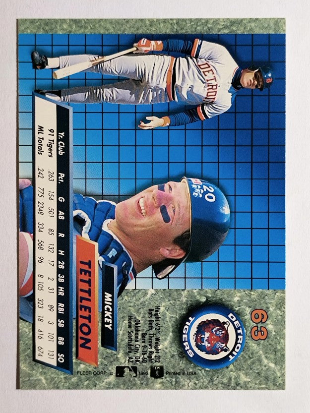 1992 Ultra #63 Mickey Tettleton
