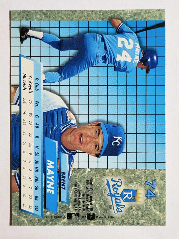 1992 Ultra #74 Brent Mayne