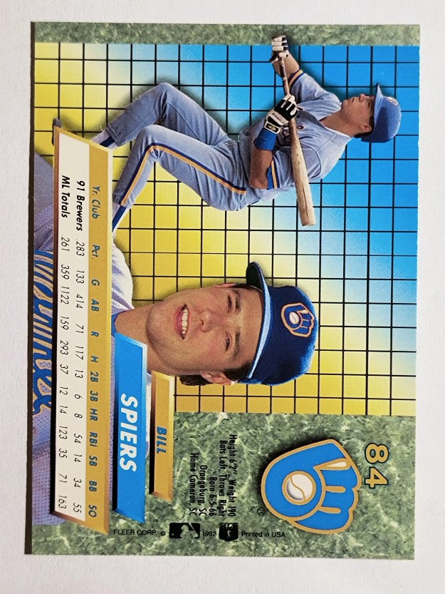 1992 Ultra #84 Bill Spiers