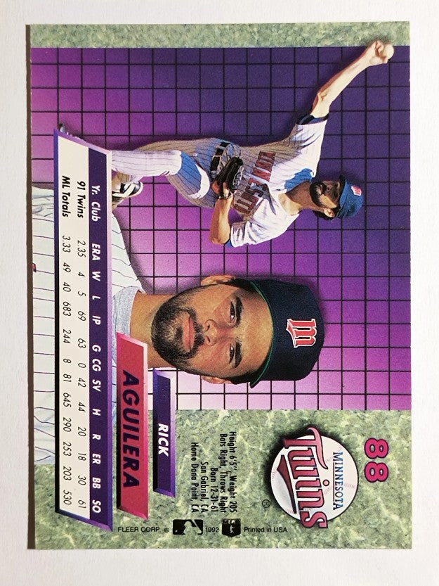 1992 Ultra #88 Rick Aguilera