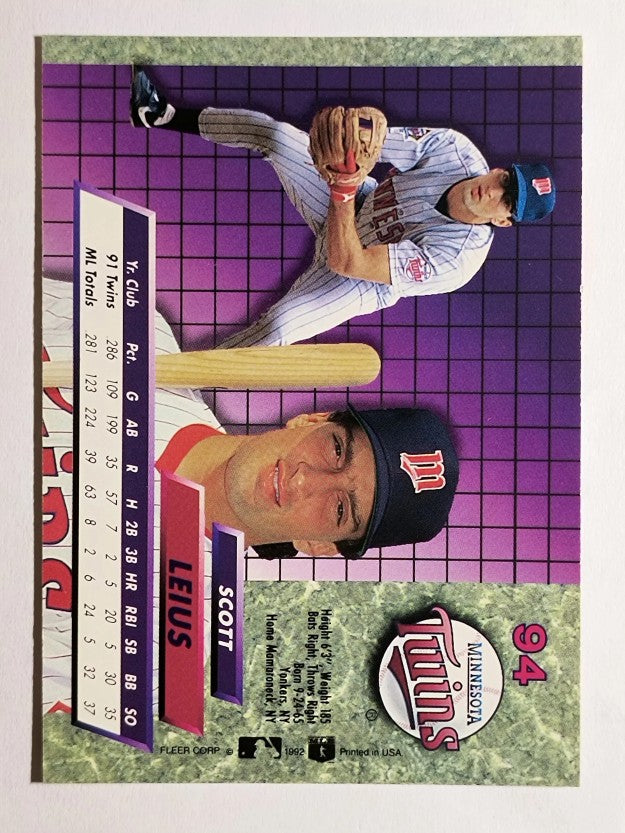 1992 Ultra #94 Scott Leius